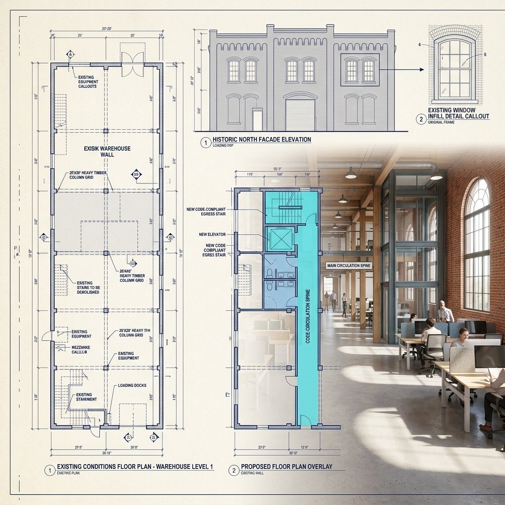Adaptive reuse of an old building