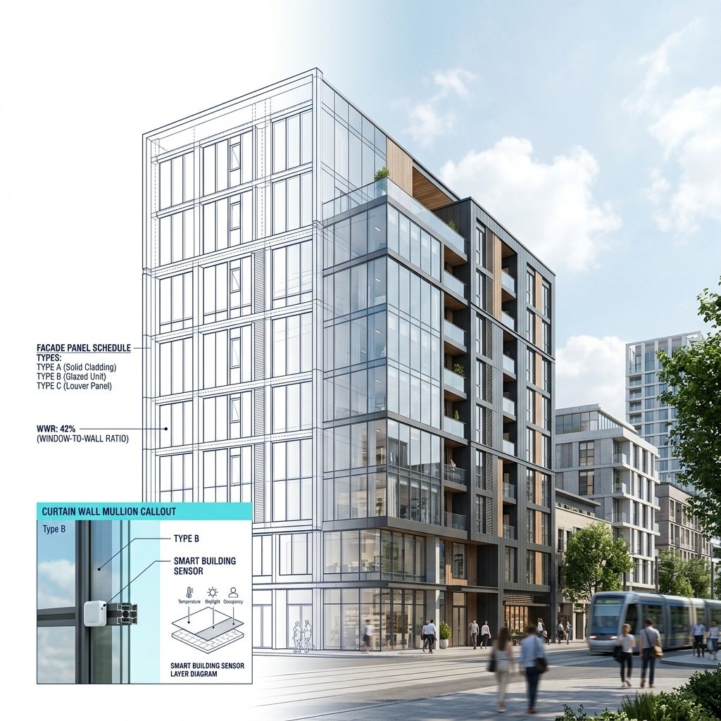 Contemporary mixed-use building